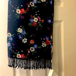 Tory Burch Pansey Bouquet Oblong Scarf
